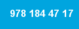 978 184 47 17 978 184 47 17
